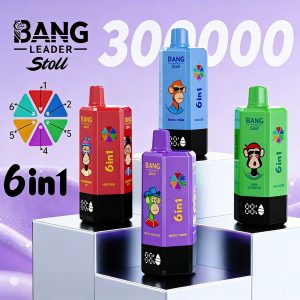 【🔥 BUY MORE, GET MORE FREE】Bang Leader 300K 300000 Puffs 6 in 1 Flavors & 6 oil tanks Rechargeable LCD Display Disposable Vape EU Warehouse