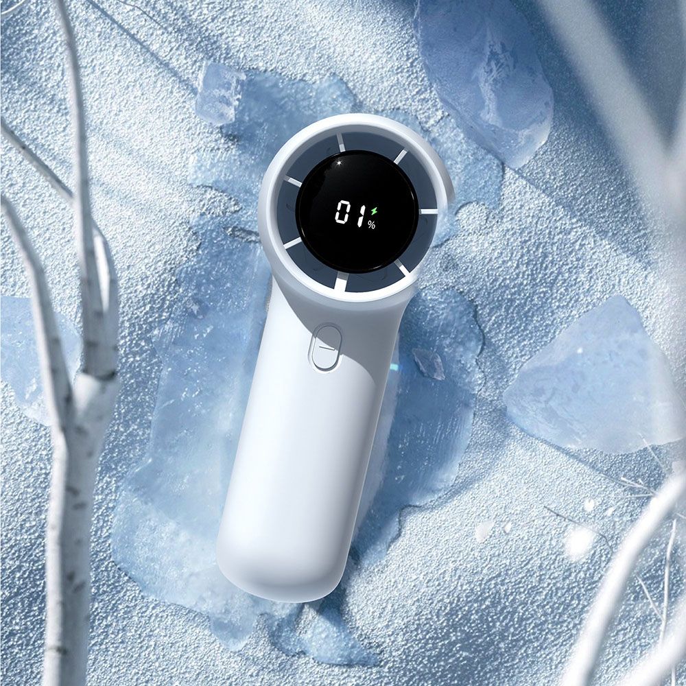 2026 new violent turbo digital display 100 gear outdoor handheld USB fan portable mini fan with high wind power - Image 3