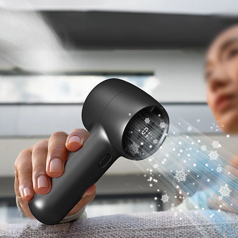 2026 new violent turbo digital display 100 gear outdoor handheld USB fan portable mini fan with high wind power - Image 5