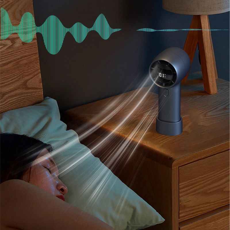 2026 new violent turbo digital display 100 gear outdoor handheld USB fan portable mini fan with high wind power - Image 7